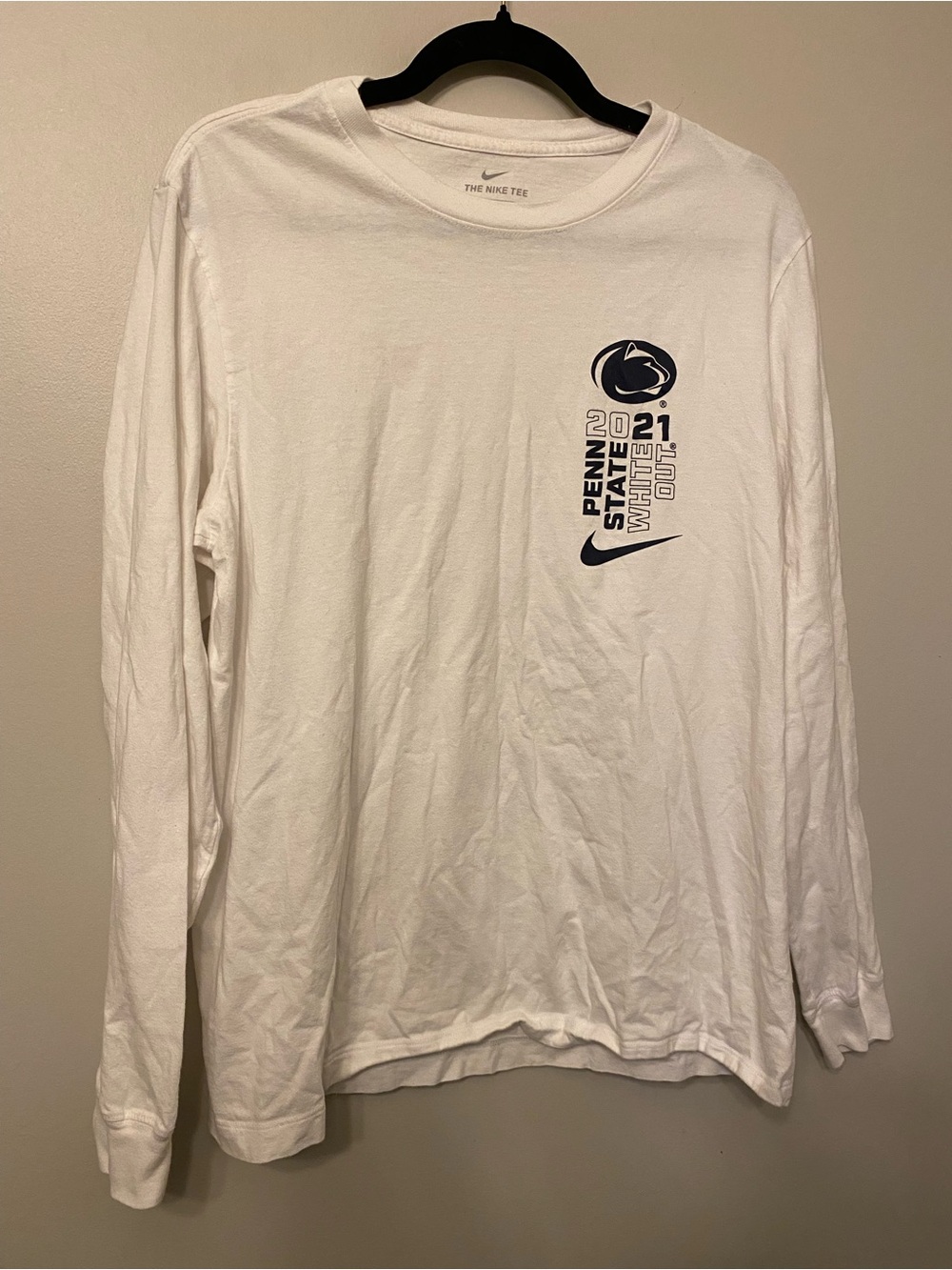 Nike White Long-Sleeve Penn State Graphic Tee